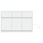 Preview: TV-Schrank mit LED-Beleuchtung Weiß 91x34x61 cm Holzwerkstoff