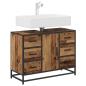 Preview: Badezimmerschrank Altholz 80 x 33 x 60 cm Holzwerkstoff