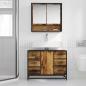 Preview: Badezimmerschrank Altholz 80 x 33 x 60 cm Holzwerkstoff