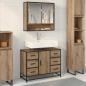 Preview: ARDEBO.de - Badezimmerschrank Artisan-Eiche 80 x 33 x 60 cm Holzwerkstoff