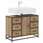 Preview: Badezimmerschrank Artisan-Eiche 80 x 33 x 60 cm Holzwerkstoff
