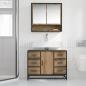 Preview: Badezimmerschrank Artisan-Eiche 80 x 33 x 60 cm Holzwerkstoff