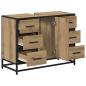 Preview: Badezimmerschrank Artisan-Eiche 80 x 33 x 60 cm Holzwerkstoff