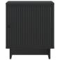 Preview: Nachttisch Schwarz 43 x 34,5 x 50 cm Holzwerkstoff