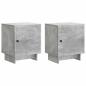 Preview: Nachttisch 2 stk. Betongrau 43 x 34,5 x 50 cm Holzwerkstoff