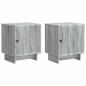 Preview: Nachttisch 2 stk. Graues Sonoma 43 x 34,5 x 50 cm Holzwerkstoff