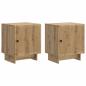 Preview: Nachttisch 2 stk. Artisan-Eiche 43 x 34,5 x 50 cm Holzwerkstoff