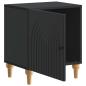 Preview: Nachttisch Schwarz 43 x 34,5 x 50 cm Holzwerkstoff
