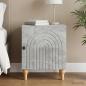 Preview: ARDEBO.de - Nachttisch Betongrau 43 x 34,5 x 50 cm Holzwerkstoff