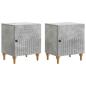 Preview: Nachttisch 2 stk. Betongrau 43 x 34,5 x 50 cm Holzwerkstoff