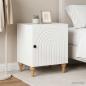 Preview: ARDEBO.de - Nachttisch 2 stk. Hochglanz Weiß 43 x 34,5 x 50 cm