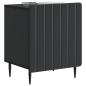 Preview: Nachttisch Schwarz 43 x 34,5 x 52 cm Holzwerkstoff