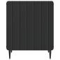Preview: Nachttisch Schwarz 43 x 34,5 x 52 cm Holzwerkstoff