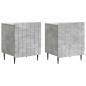 Preview: Nachttisch 2 Stk. Betongrau 43 x 34,5 x 52 cm Holzwerkstoff
