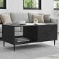 Preview: ARDEBO.de - Couchtisch Schwarz 90 x 50 x 40 cm Holzwerkstoff