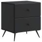 Preview: Nachttisch Schwarz 43 x 34,5 x 47,5 cm Holzwerkstoff