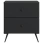 Preview: Nachttisch Schwarz 43 x 34,5 x 47,5 cm Holzwerkstoff