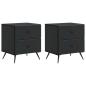 Preview: Nachttisch 2 Stk. Schwarz 43 x 34,5 x 47,5 cm Holzwerkstoff