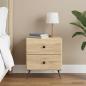Preview: ARDEBO.de - Nachttisch Sonoma-Eiche 43 x 34,5 x 47,5 cm Holzwerkstoff
