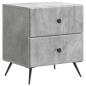 Preview: Nachttisch Betongrau 43 x 34,5 x 47,5 cm Holzwerkstoff