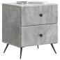 Preview: Nachttisch Betongrau 43 x 34,5 x 47,5 cm Holzwerkstoff