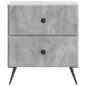 Preview: Nachttisch Betongrau 43 x 34,5 x 47,5 cm Holzwerkstoff