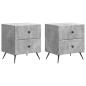 Preview: Nachttisch 2 Stk. Betongrau 43 x 34,5 x 47,5 cm Holzwerkstoff