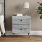 Preview: ARDEBO.de - Nachttisch Sonoma-Grau 43 x 34,5 x 47,5 cm Holzwerkstoff