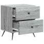 Preview: Nachttisch Sonoma-Grau 43 x 34,5 x 47,5 cm Holzwerkstoff