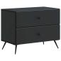 Preview: Nachttisch Schwarz 62 x 34,5 x 47,5 cm Holzwerkstoff