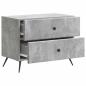Preview: Nachttisch Betongrau 62 x 34,5 x 47,5 cm Holzwerkstoff