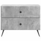 Preview: Nachttisch Betongrau 62 x 34,5 x 47,5 cm Holzwerkstoff