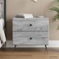 Preview: ARDEBO.de - Nachttisch Sonoma-Grau 62 x 34,5 x 47,5 cm Holzwerkstoff
