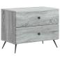Preview: Nachttisch Sonoma-Grau 62 x 34,5 x 47,5 cm Holzwerkstoff