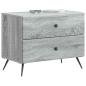Preview: Nachttisch Sonoma-Grau 62 x 34,5 x 47,5 cm Holzwerkstoff