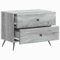 Preview: Nachttisch Sonoma-Grau 62 x 34,5 x 47,5 cm Holzwerkstoff
