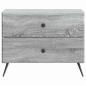 Preview: Nachttisch Sonoma-Grau 62 x 34,5 x 47,5 cm Holzwerkstoff