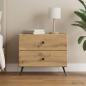 Preview: ARDEBO.de - Nachttisch Artisan-Eiche 62 x 34,5 x 47,5 cm Holzwerkstoff
