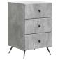 Preview: Nachttisch Betongrau 43 x 41 x 66,5 cm Holzwerkstoff