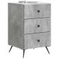 Preview: Nachttisch Betongrau 43 x 41 x 66,5 cm Holzwerkstoff