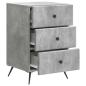 Preview: Nachttisch Betongrau 43 x 41 x 66,5 cm Holzwerkstoff