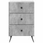 Preview: Nachttisch Betongrau 43 x 41 x 66,5 cm Holzwerkstoff