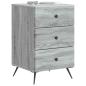 Preview: Nachttisch Sonoma-Grau 43 x 41 x 66,5 cm Holzwerkstoff