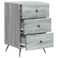 Preview: Nachttisch Sonoma-Grau 43 x 41 x 66,5 cm Holzwerkstoff