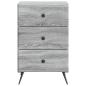 Preview: Nachttisch Sonoma-Grau 43 x 41 x 66,5 cm Holzwerkstoff