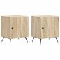 Preview: Nachttisch 2 stk. Sonoma-Eiche 43 x 34,5 x 50 cm Holzwerkstoff