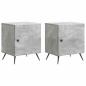 Preview: Nachttisch 2 stk. Betongrau 43 x 34,5 x 50 cm Holzwerkstoff