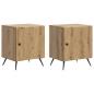 Preview: Nachttisch 2 stk. Artisan-Eiche 43 x 34,5 x 50 cm Holzwerkstoff