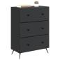 Preview: Schubladenschrank 66 x 34,5 x 90 cm Holzwerkstoff Schwarz