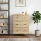 Preview: ARDEBO.de - Schubladenschrank 66 x 34,5 x 90 cm Holzwerkstoff Sonoma-Eiche